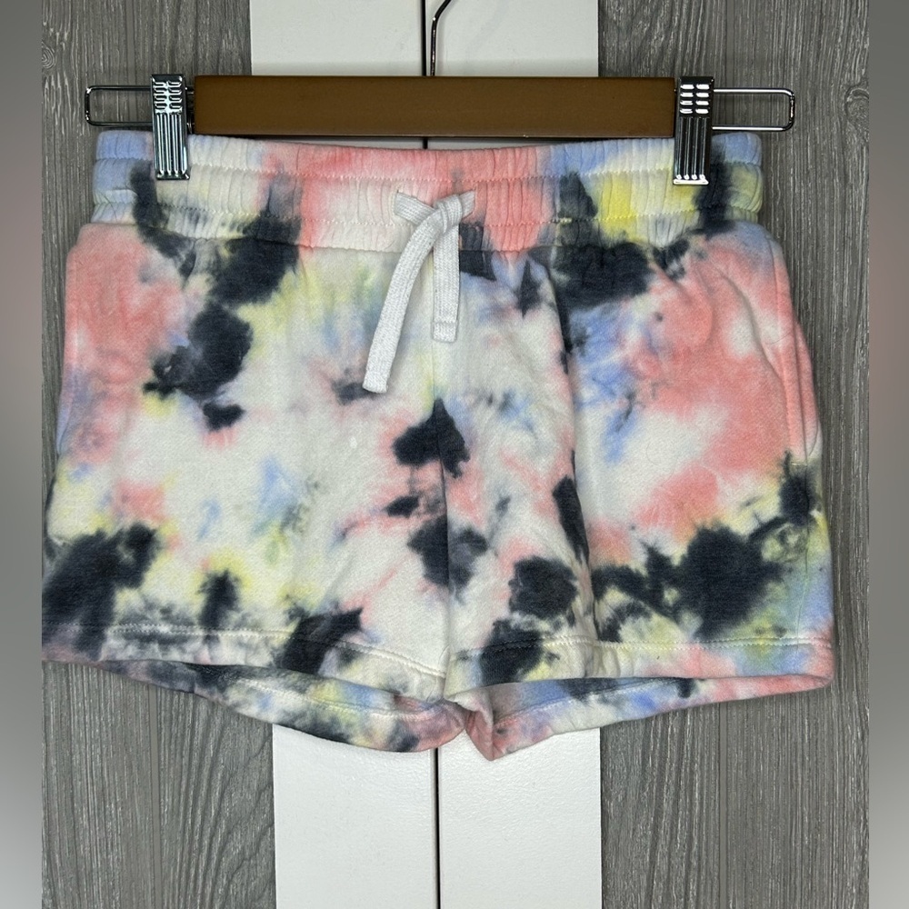 D16.07 Wonder Nation Girls Tie-Dye Athleisure Shorts, Size Medium 7/8